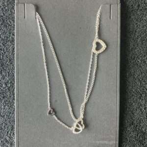 Ketting zilver dubbel stainless steel