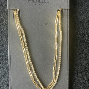 Ketting dubbel goud stainless steel