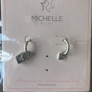 Oorbellen zilver stainless steel